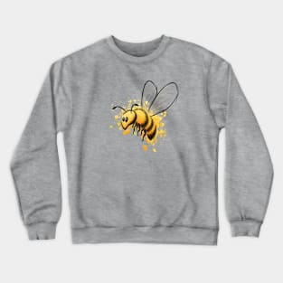 Casual Watercolor Wildlife Illustration | Cute Little Honey Bee Crewneck Sweatshirt